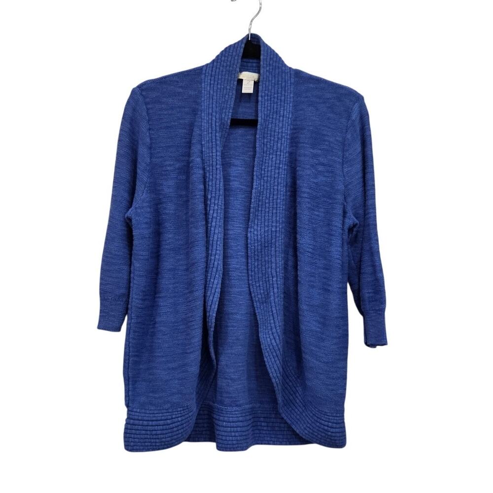 Chico's Royal Blue Open Front Cardigan Sweater Knit Womens Plus Size 2XL